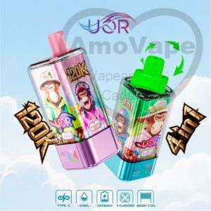 UOR 4in1 120K Disposable Vape | 4 Flavors in 1 Device, 120,000 Puffs | 64ml Total E-Liquid, 4 Mesh Coils, LED Display, 650mAh Battery